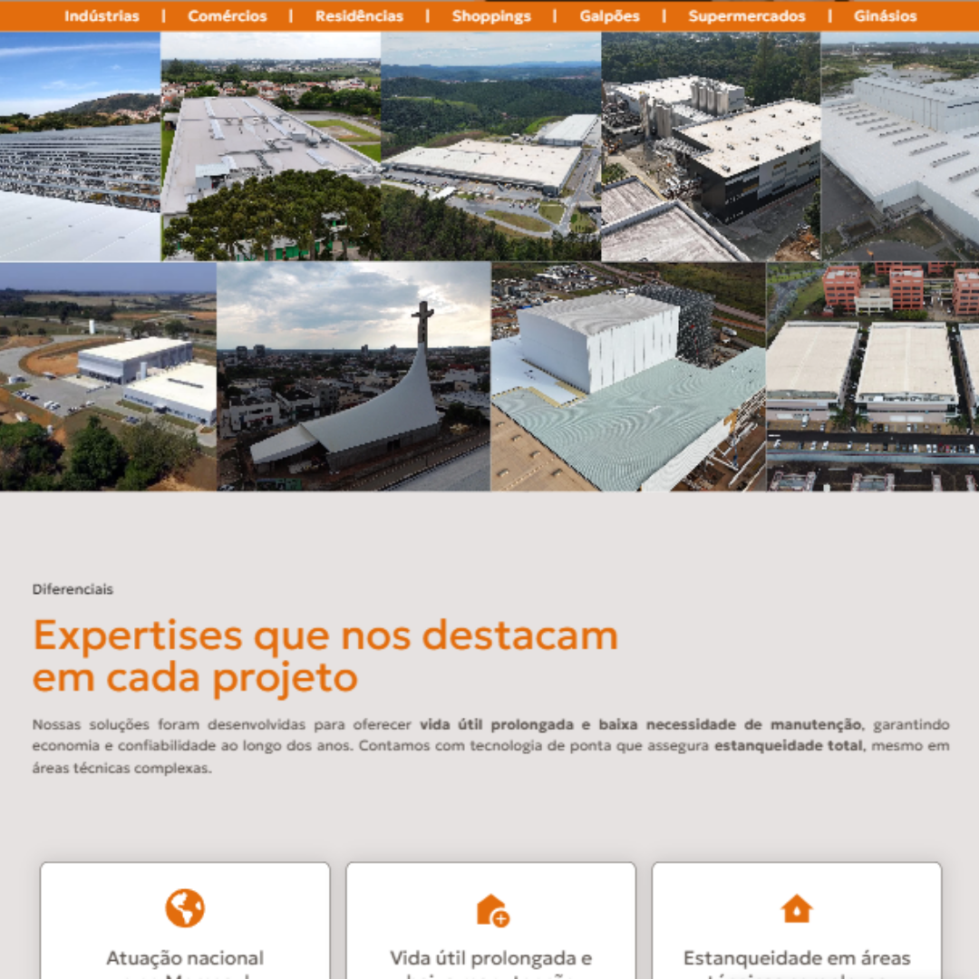 Interface do novo site Hall-3
