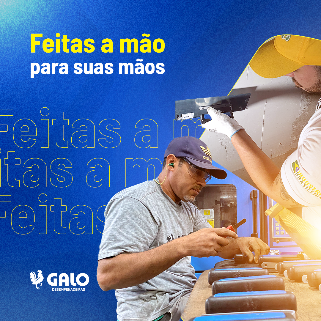 Peça da Galo com a mensagem Feitas à mão para suas mãos
