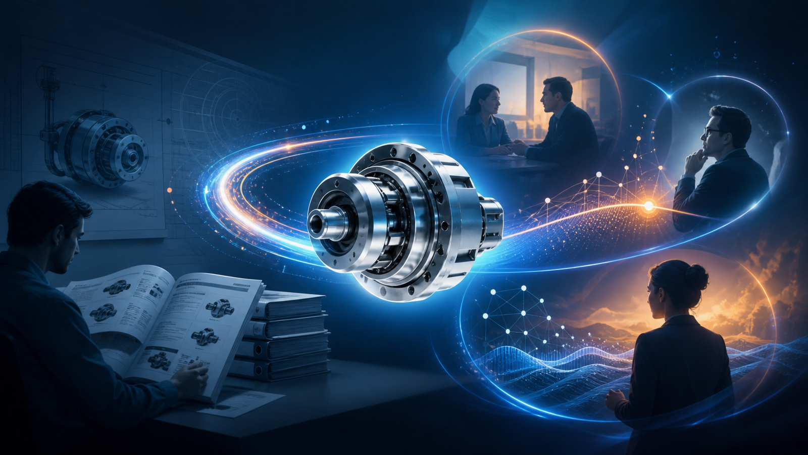 Ideia criativa conectando engenharia, estratégia e resultados de negócio em uma campanha B2B
